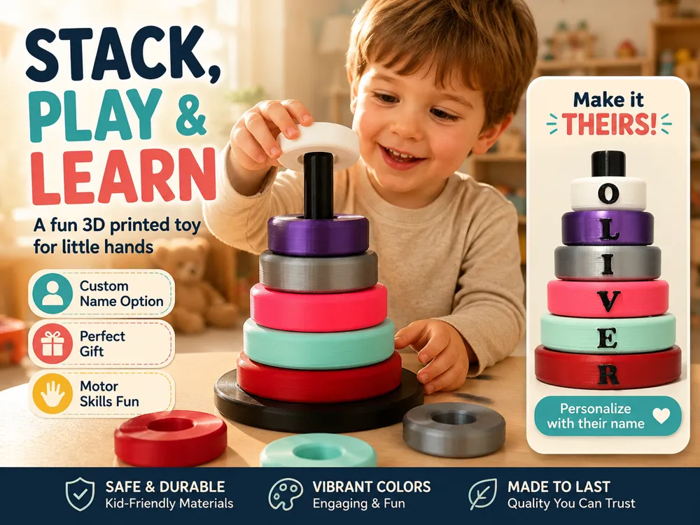 Stack, Play & Learn Tower - 3D printed Other Education Models, in stock in India