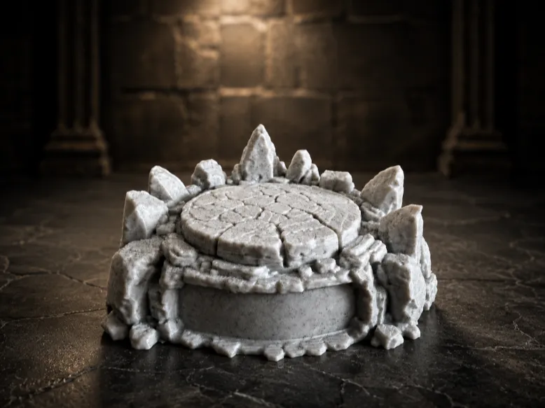 Stone Display Base with Custom Text - 3D printed Decor, in stock in India