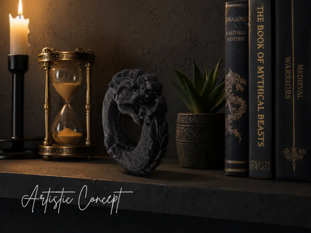 Stone Dragon - Ring/Magnet - 3D printed Creatures, in stock in India
