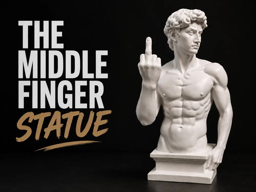 The Middlefinger Statue - 3D printed Decor, in stock in India