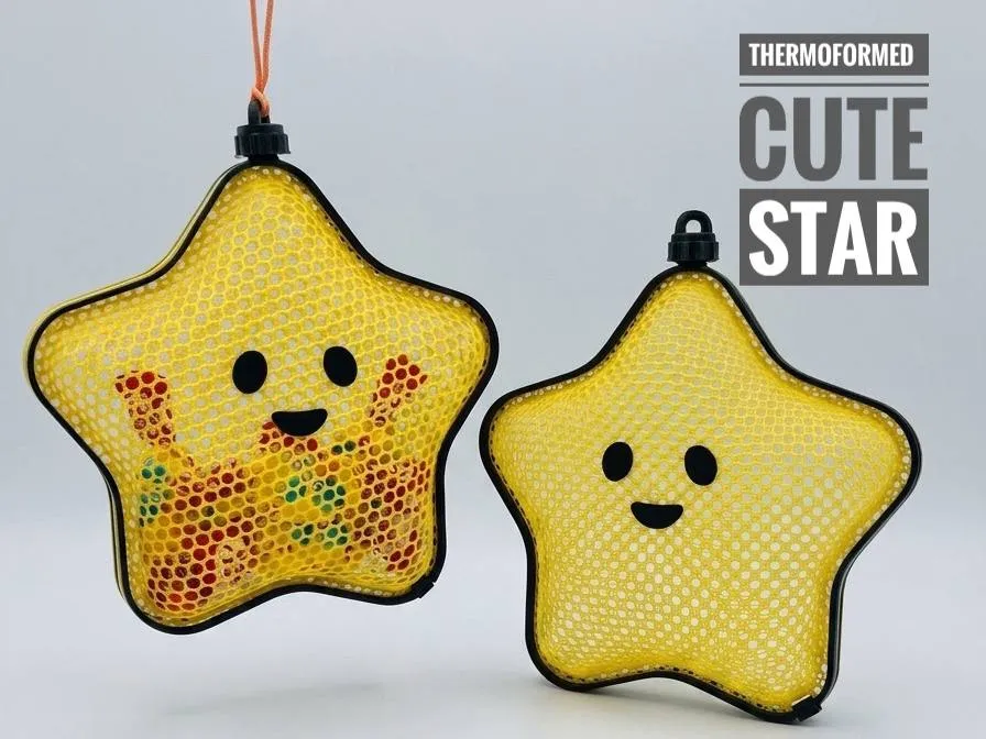 Thermoformed cute star
