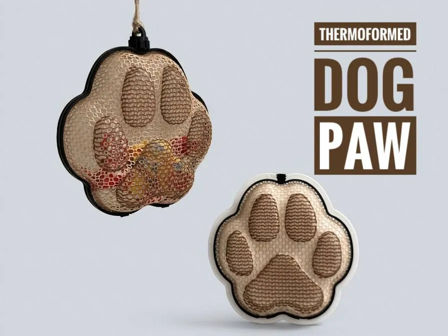 Thermoformed dog paw