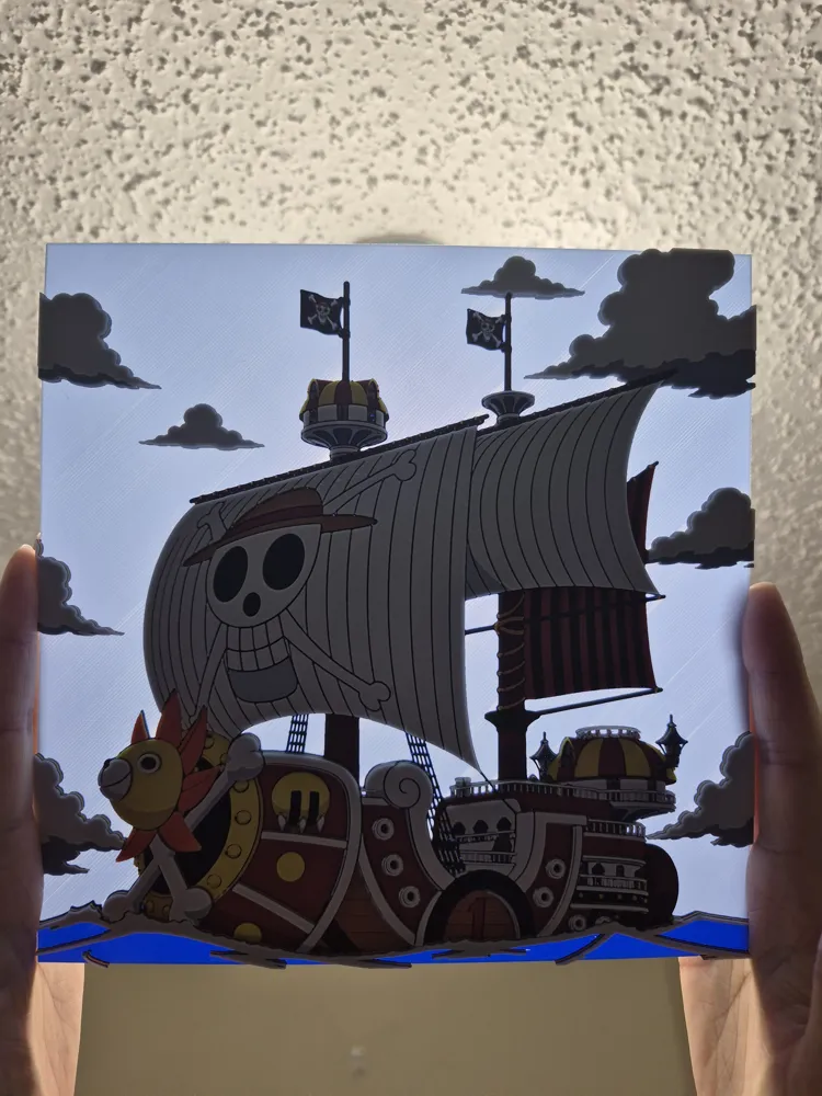 Thousand Sunny - One Piece Hueforge, photo 3 of 4 - Thousand Sunny - One Piece Hueforge Generative Art