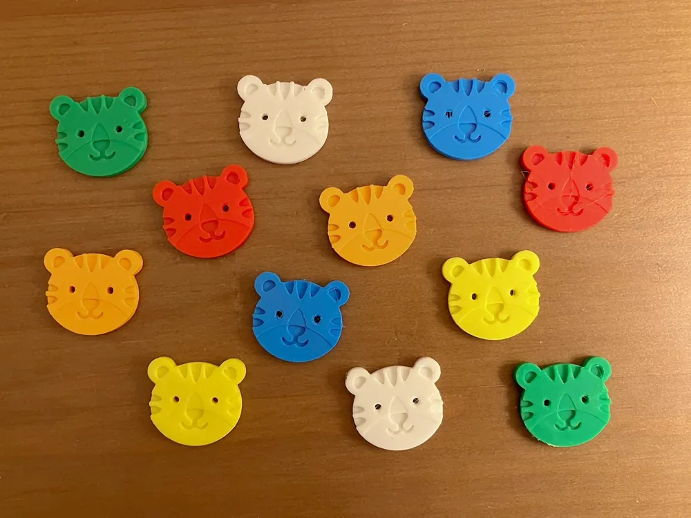 Tiger Button - 3D printed Other Hobby & DIY, in stock in India