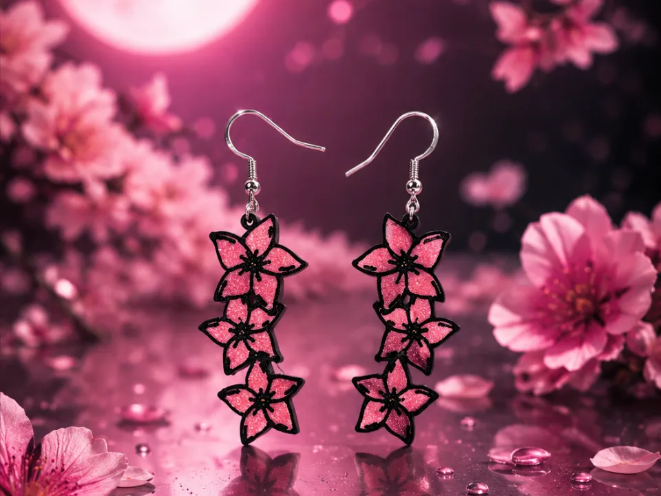 Tris of flowers earrings