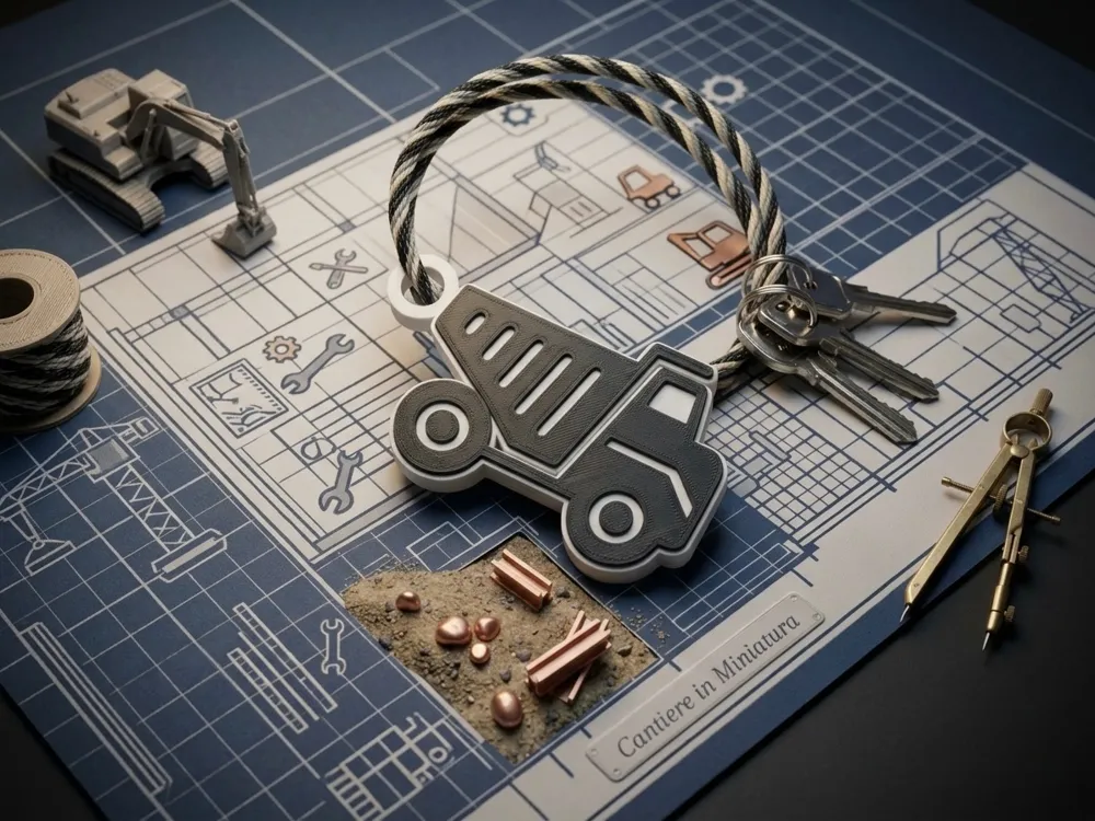 Portachiavi Camion - 3D printed Image to Keychain, in stock in India