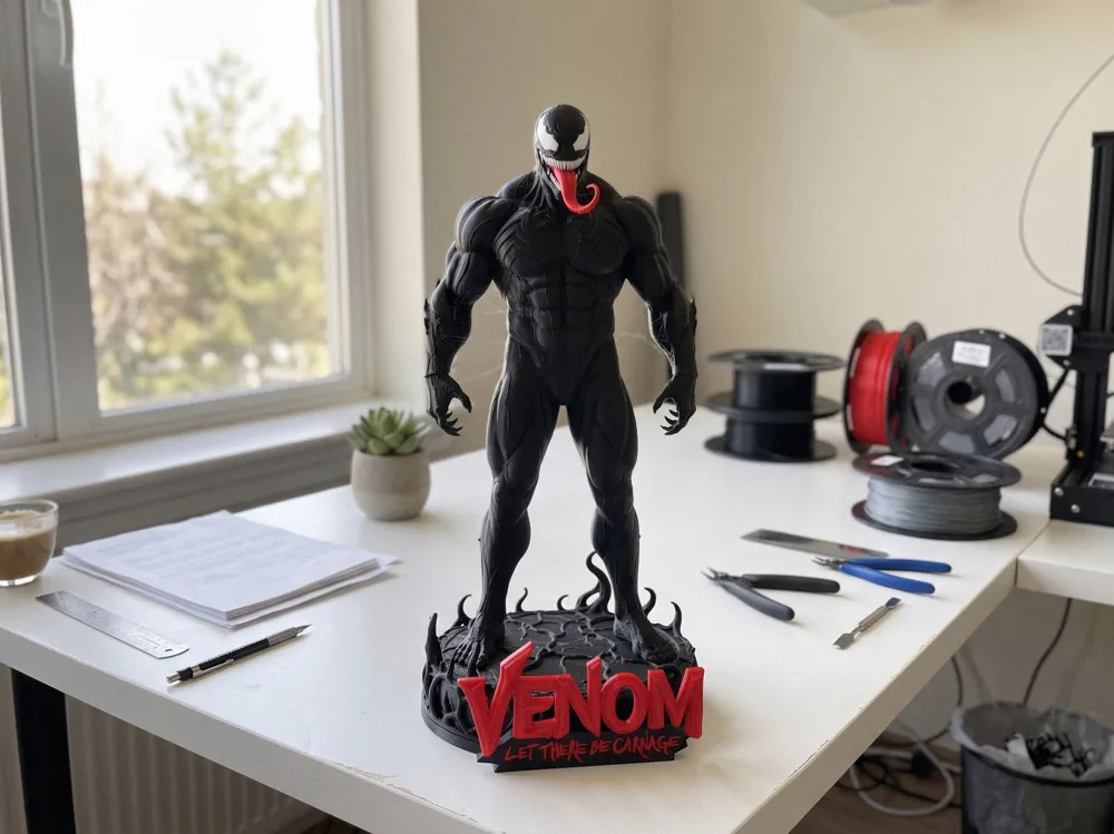 Venom Symbiote Figure, photo 2 of 4 - Venom Symbiote Figure Art