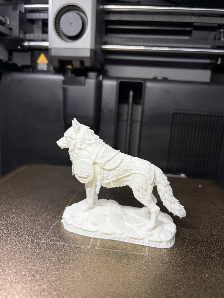Viking Wolf, Norse Guardian Statue, photo 3 of 4 - Viking Wolf, Norse Guardian Statue Generative Art