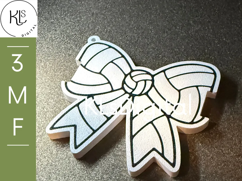 Volleyball Bow Hair Tie Holder