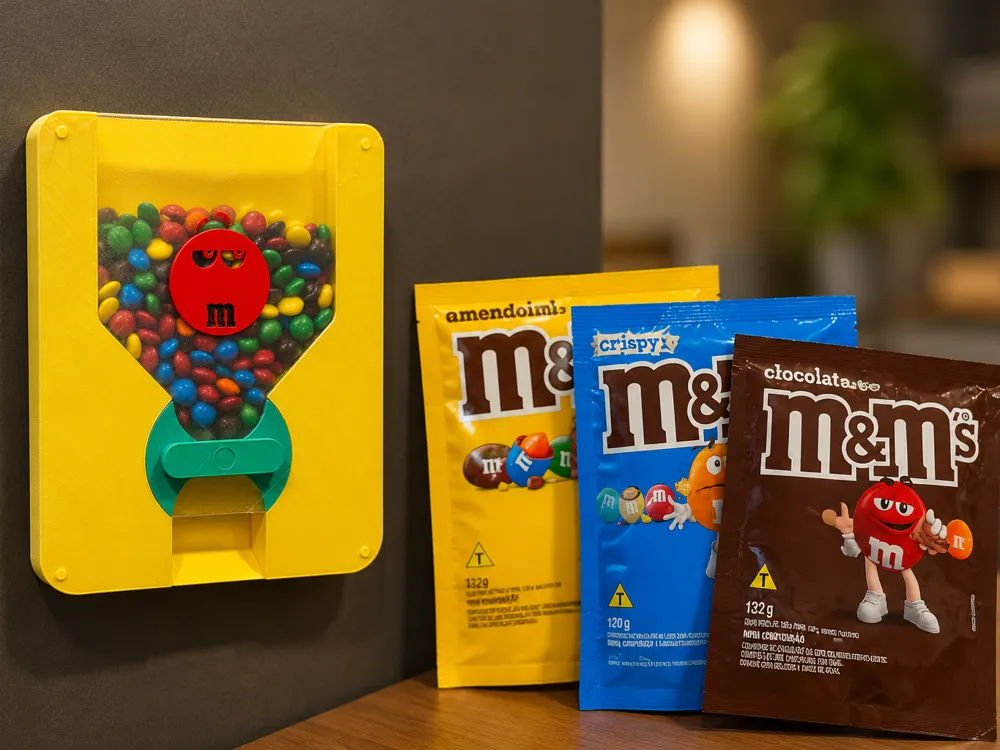 Wall-Mounted M&M's Candy Dispenser