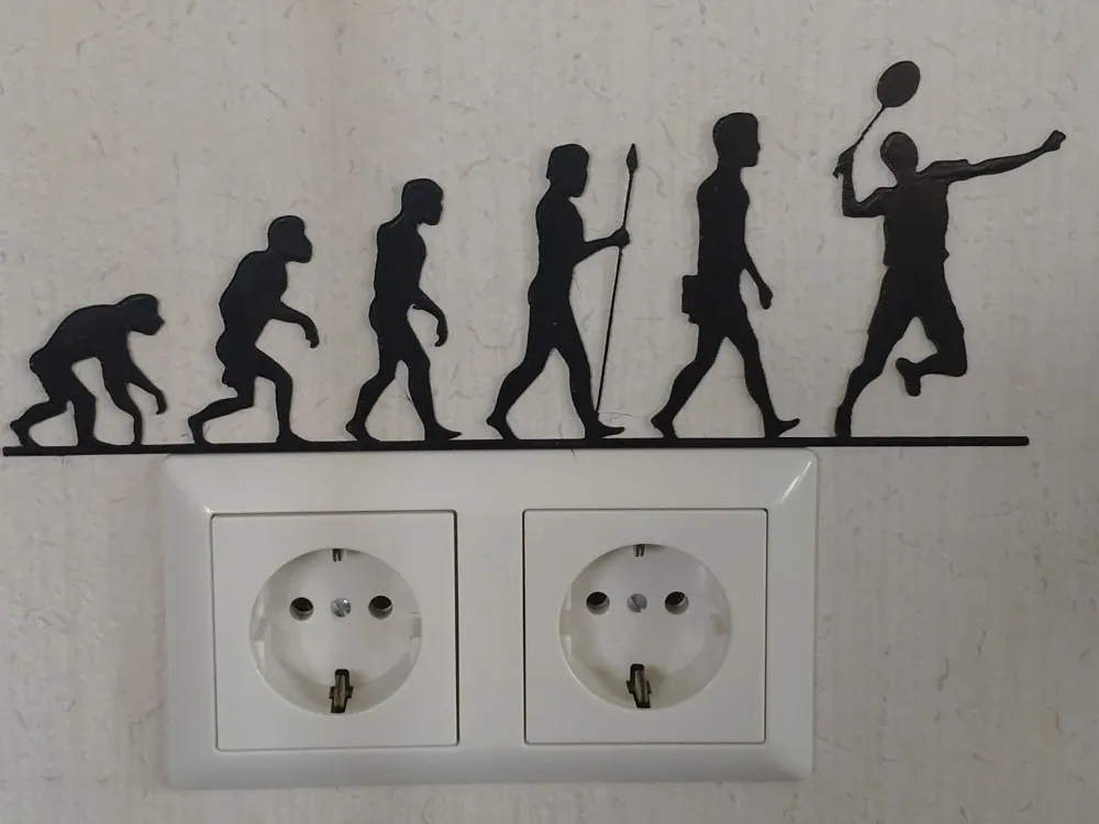 WallArt Badminton Evolution