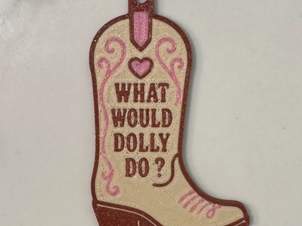 What would Dolly do Keychain