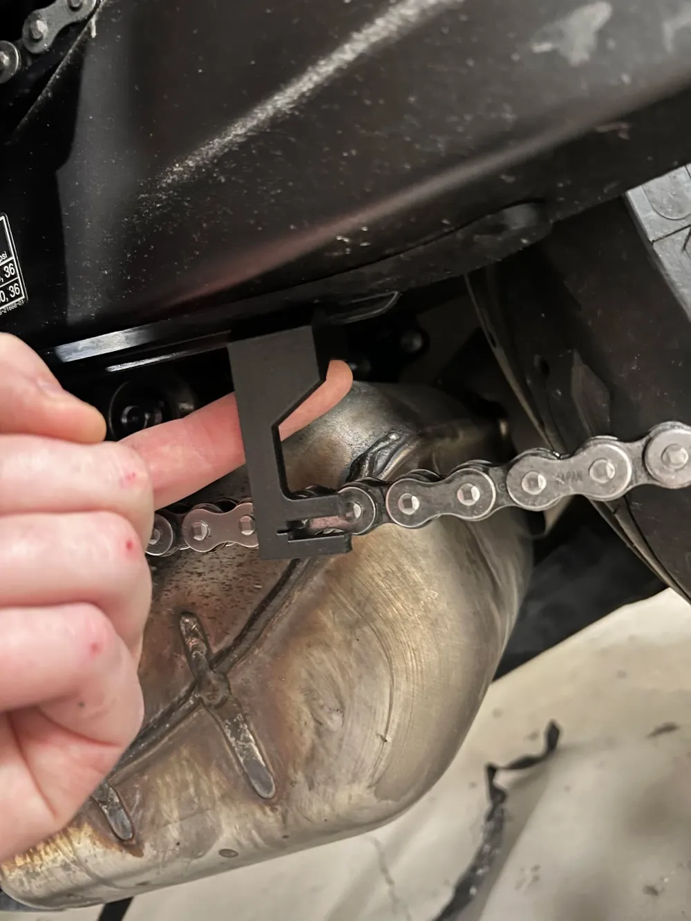 Yamaha MT07 chain slack measurement tool, photo 4 of 4 - Yamaha MT07 chain slack measurement tool Tools
